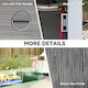 image 8 of Outsunny Gas Fire Pit Table with 50,000 BTU Burner, Cover, Dark Grey