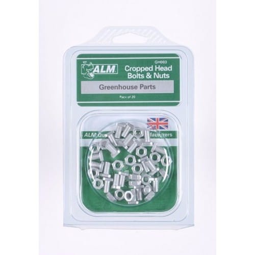 ALM Bolts & Nuts (Pack of 20) Silver Silver One Size 1