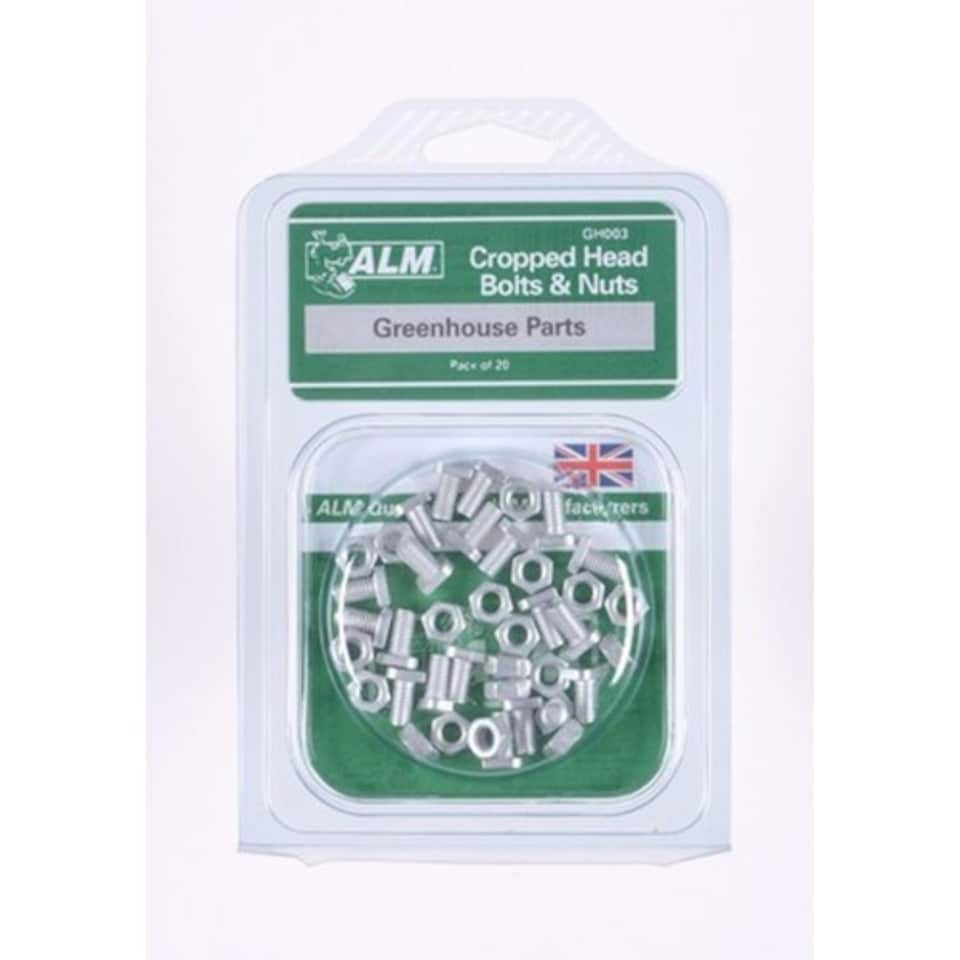 ALM Bolts & Nuts (Pack of 20) | Silver | Silver | One Size | 1