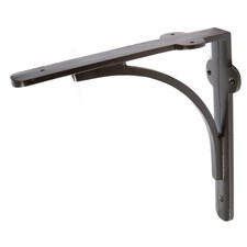 Hammer & Tongs Curved Iron Shelf Bracket - D205mm - Black