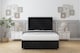 image 1 of Sloomy Vienna Black Naples Divan Bed With Mattress 2 Drawers Right Side With 54" Floor Standing Headboard & 12" Matching Footboard 5' King | Black | Black | King | 1