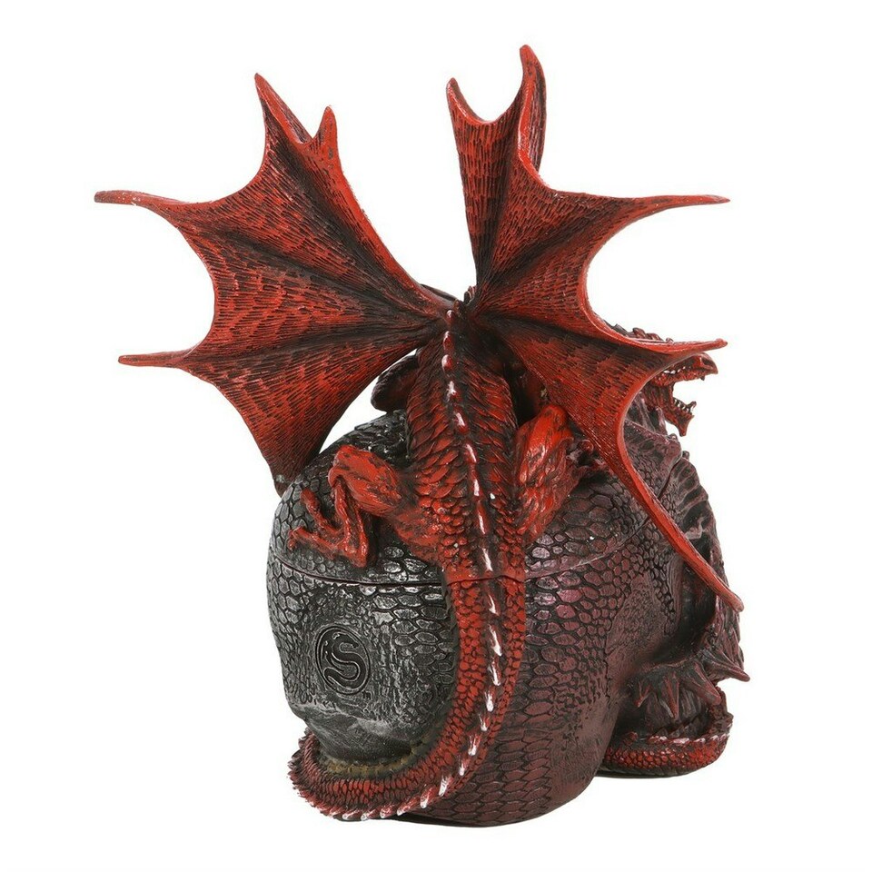 image 1 of Spiral Direct Serpent Infection Skull Ornament - Black/Red - One Size