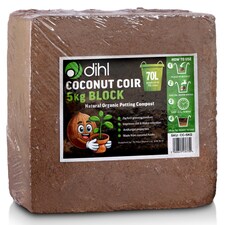 Dihl 5KG Organic Coconut Coco Coir Fibre Compost Block Bricks
