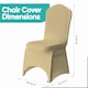 image 2 of Chair Cover Spandex Polyester Stretch Fabric Dining Slipcovers - 10pcs