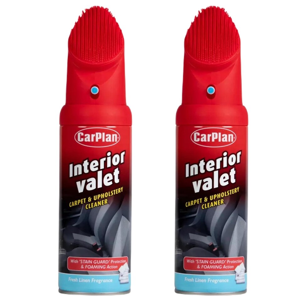 image 1 of CarPlan IVC400 Interior Valet With Brush Carpet & Upholstery Cleaner 400ml x2