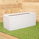image 2 of 25cm Stone Coloured Plastic Slate Effect Garden Patio Trough