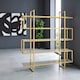 image 1 of Interiors by Premier Modular Maze Design Bookshelf, Contemporary Tall Book Shelf, Easily Maintained Book Storage Shelf For Lounge Gold