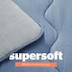 image 4 of Silentnight 10.5 Tog Seersucker Coverless Duvet and Pillowcase Set N/A | Blue/Grey | King