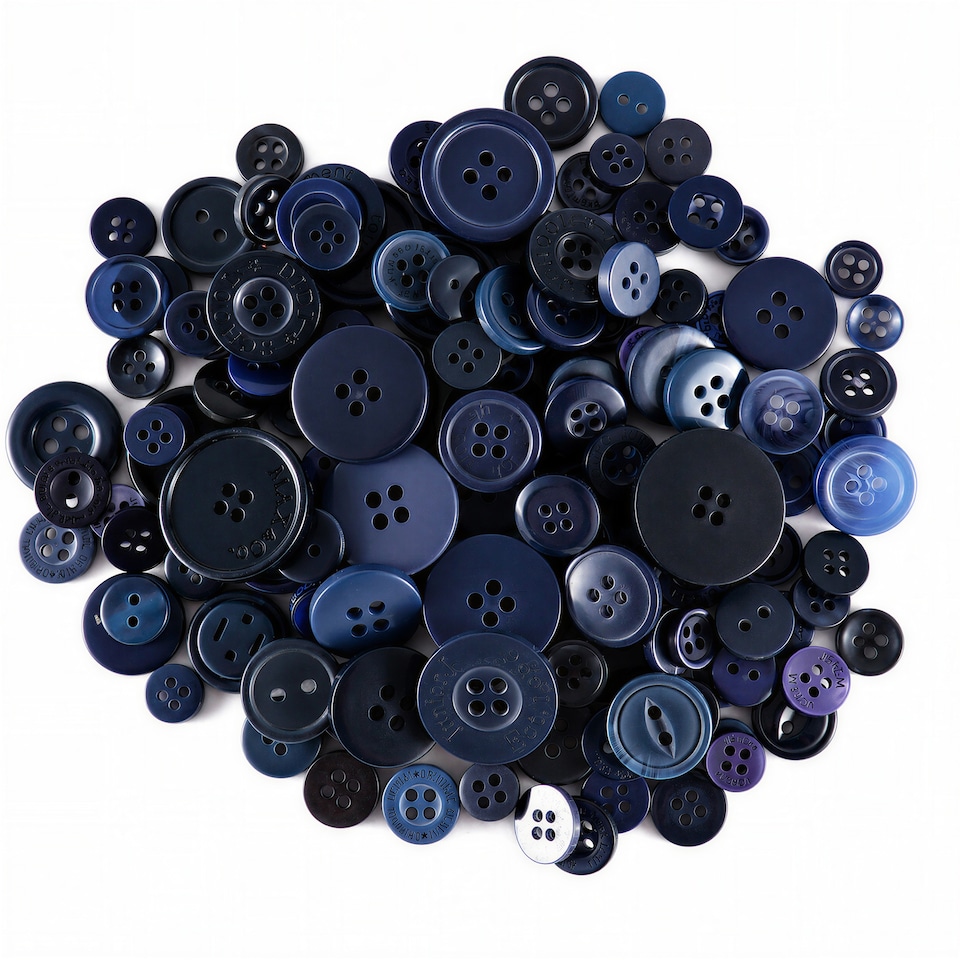image 1 of 100g Round Resin Button, Assorted Sizes - 2 & 4 Holes