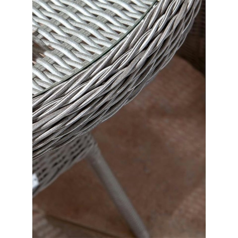 image 1 of 2 Seater Natural Stone Rattan Weave Garden Bistro Set