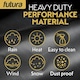 image 7 of Futura V Shape 260x210x80cm Waterproof Garden Furniture Cover 420D Black | 260x210x80cm