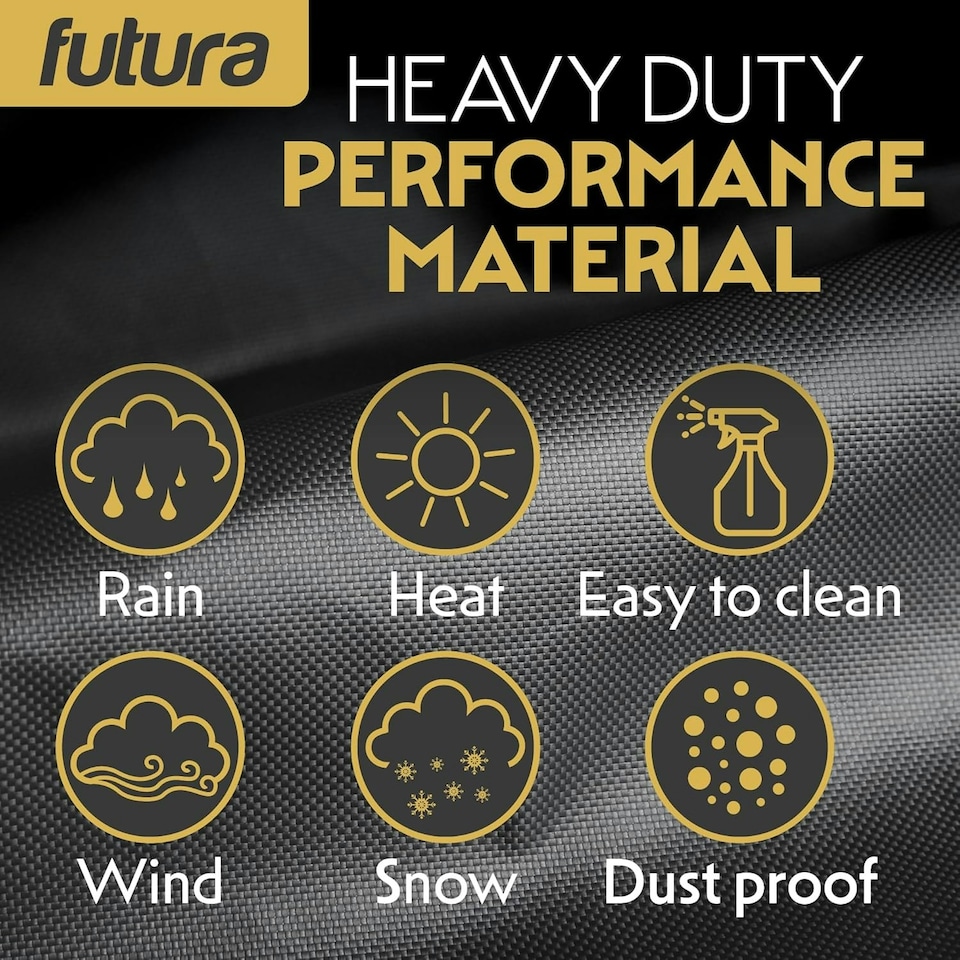 image 1 of Futura V Shape 260x210x80cm Waterproof Garden Furniture Cover 420D Black | 260x210x80cm