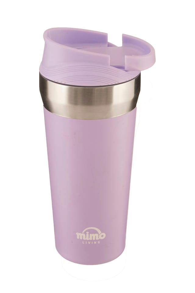 image 1 of Interiors by Premier Lilac 380ml Insulated Stainless Steel Travel Mug, Travel Mug with Lid, Thermal Travel Mug, Thermos Mug