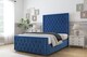 image 2 of Sloomy Monroe Navy Plush Bed Frame With Mattress With 50" Upholstered Headboard 3' Single