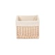 image 2 of Wicker Large White Lined Storage Basket | White | White