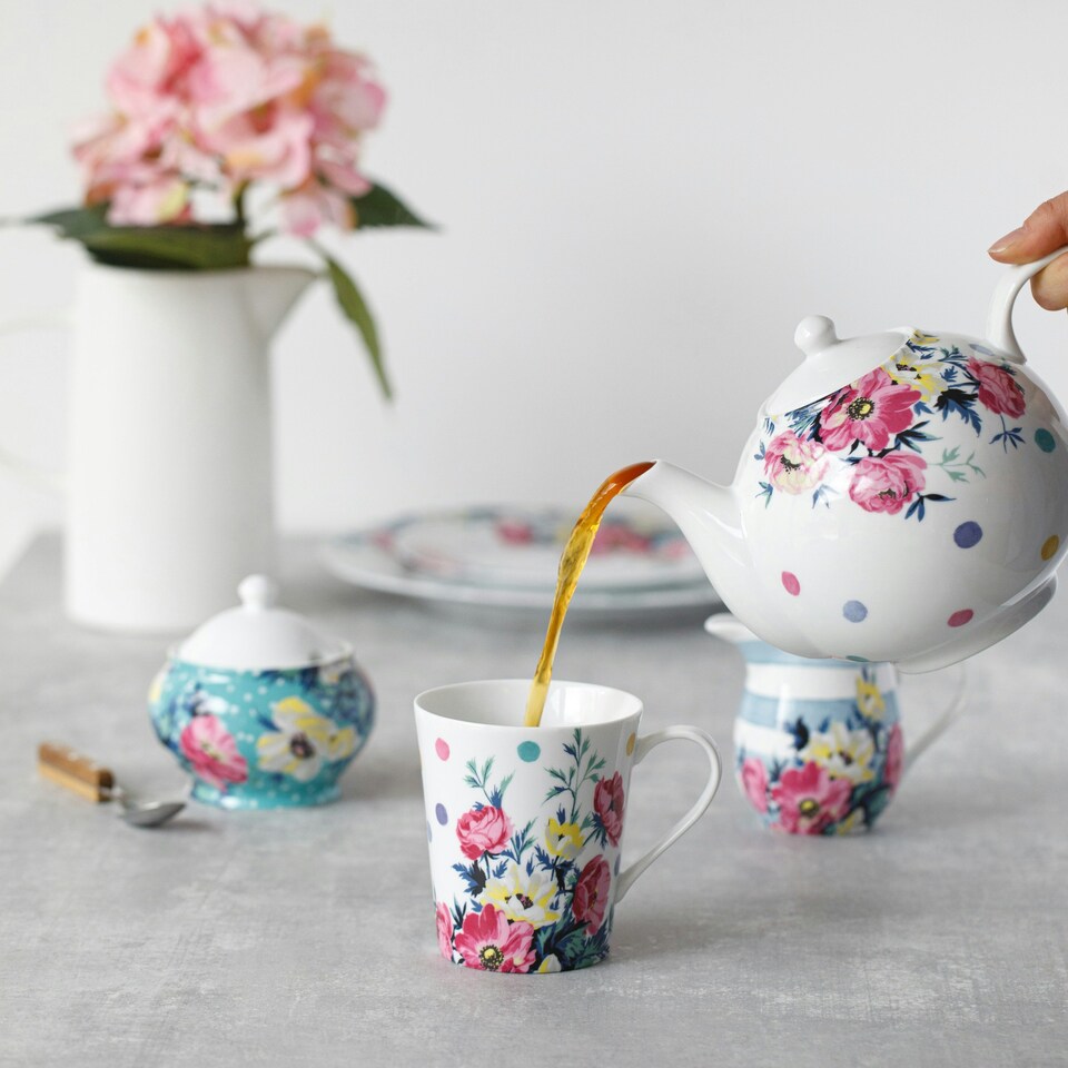 image 1 of Mikasa Clovelly Porcelain 330ml Nautical Conical Mug | Blue