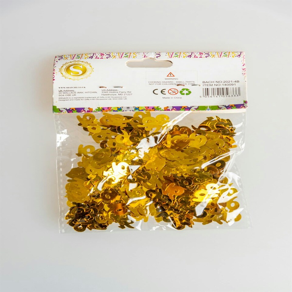 image 1 of 16th Birthday Confetti in Gold, 14g, 4 Packs