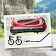 image 9 of PawHut 2-In-1 Dog Bike Trailer Stroller w/ Universal Wheel Reflector Flag Red