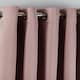 image 1 of Woven Thermal Blackout Eyelet Curtains Pink 168cm x 183cm | Pink | Pink