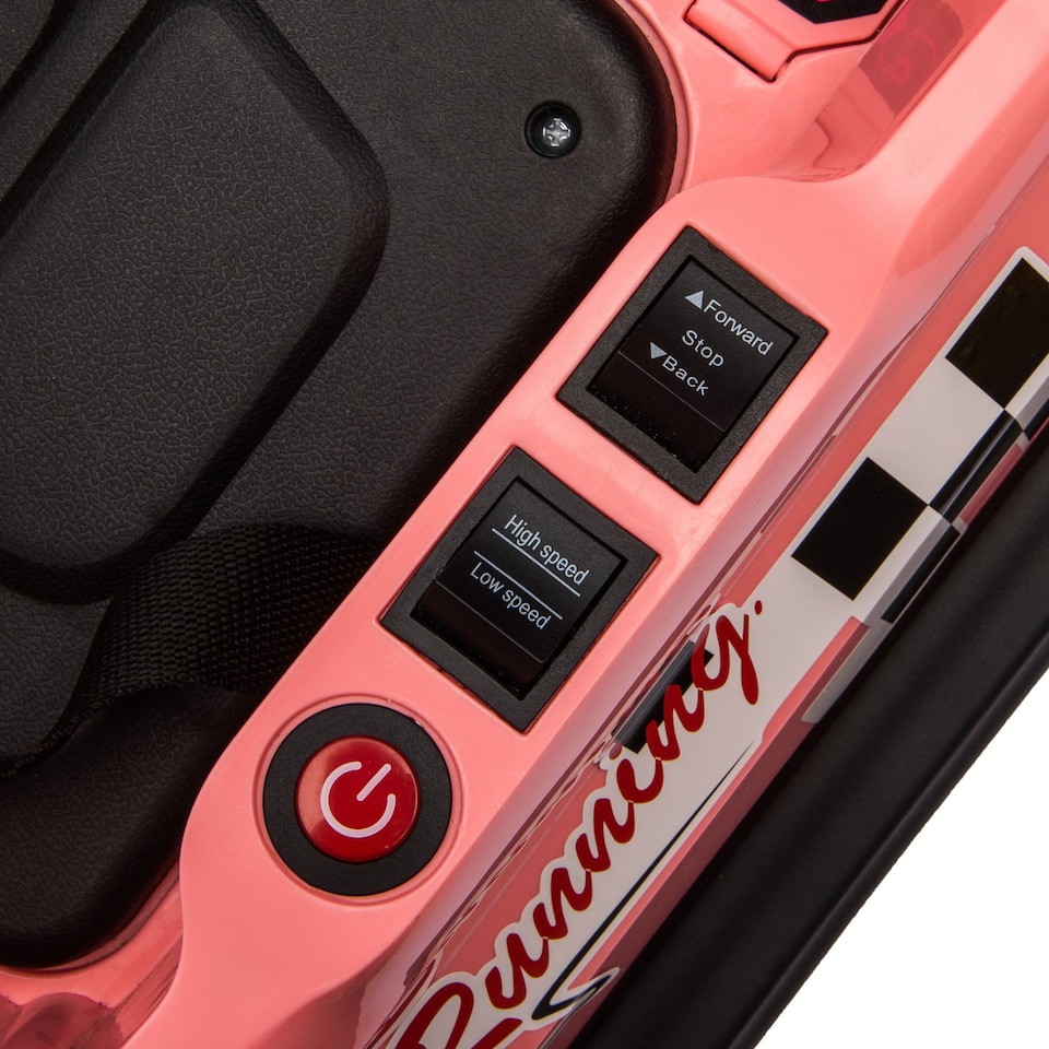 image 1 of HOMCOM Kids Bumper Car 360 degrees Rotation Spin Waltzer Car 6V Electric Ride On Car with 2 Speeds, Music, Lights for 18-48 Months - Pink