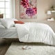 image 2 of Deluxe Tufted Microfibre Zigzag Duvet Cover Set White | White | Super King