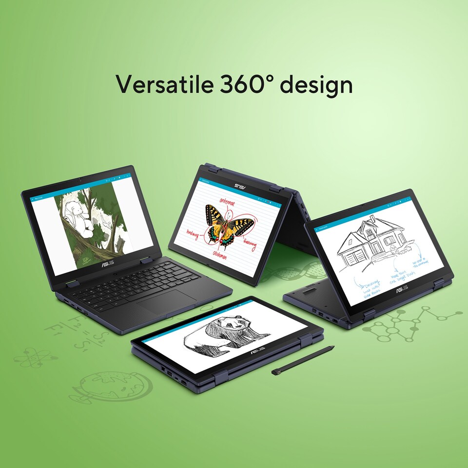 image 1 of ASUS Chromebook CZ11 Flip MediaTek Kompanio 520 4GB 64GB eMMC 11.6-Inch Touch Laptop