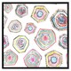 image 2 of Hand painted multicolour watercolour  geometrical pattern (Picutre Frame) Grey | XS
