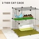 image 4 of PawHut Indoor Cat Cage with DIY Customizable Design Black | Black | Black | S