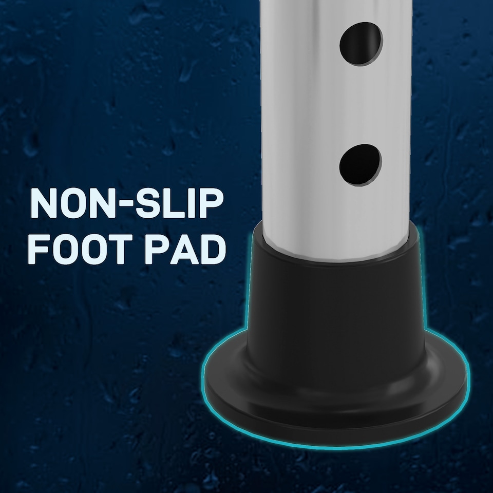 image 1 of HOMCOM Height Adjustable Shower Stool, Aluminium Shower Chair, Non-Slip Bath Stool for Elderly, Disabled, Seniors, Pregnant, Black