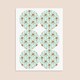 image 4 of Floral Baby Blue Stripes Round Stickers 88mm - Sheet of 6