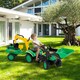 image 3 of COSTWAY 3 in 1 Kids Ride On Excavator Pedal car Bulldozer Green