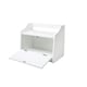 image 4 of Minack Wooden Bread Bin in White - Freestanding Worktop Storage Box with Shelf | White