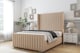 image 2 of Sloomy Marlborough Pebble Plush Bed Frame With 50"  Upholstered Wingback Headboard 3' Single
