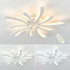 image 3 of Living and Home Unique V-Shaped LED Semi Flush Ceiling Light, 73cm Dia x 6.5cm H