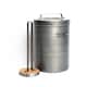 image 1 of 2pc Industrial Kitchenware Set including Metal Bread Bin, 23x34.5cm and Kitchen Towel Holder, 31cm | Grey