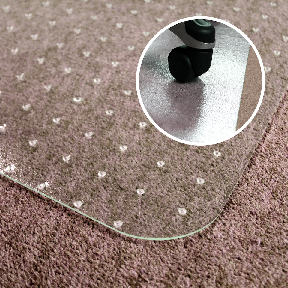 image 1 of Hometex Universal PVC Chair Mat for Low Pile Carpets  - 90 x 120cm. Rectangular