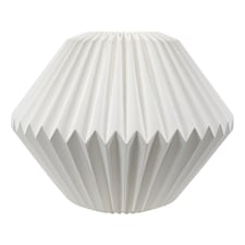 ValueLights Astrid Geometric Origami Hexagon Pleat Lamp Shade | White