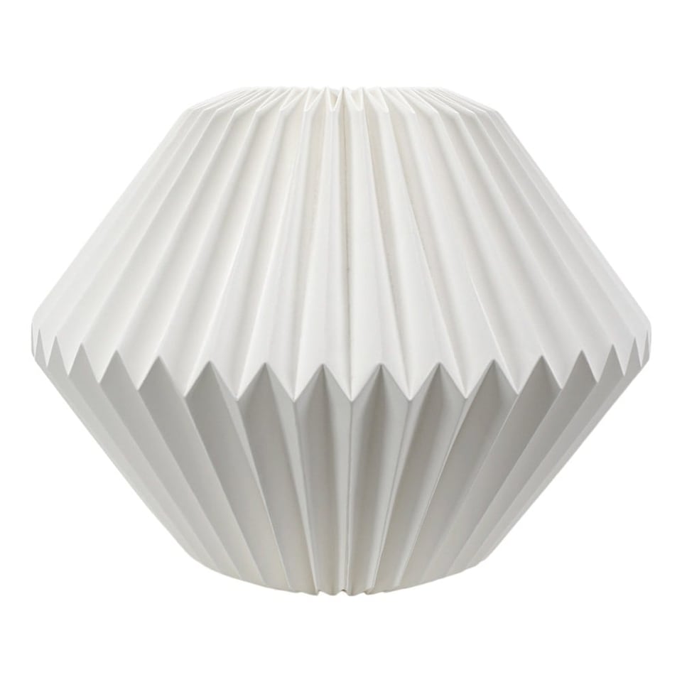 image 1 of ValueLights Astrid Geometric Origami Hexagon Pleat Lamp Shade | White