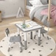 image 8 of AIYAPLAY 3 Pcs Height Adjustable Kids Table and Chair Set for Playroom | Grey