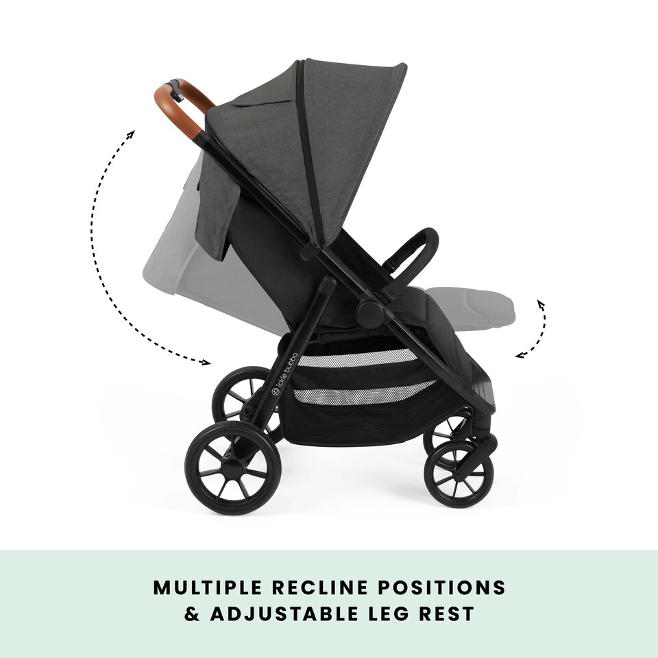 image 1 of Stomp Stride Max Stroller - from Birth to 22kg, Extra-Large Seat, Multi-Terrain Wheels, Raincover, Footwarmer, Cupholder & UPF 50+ Hood (Charcoal Grey)
