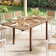 image 7 of Outsunny Extending Garden Table, Acacia Wood Outdoor Dining Table for 6-8 | Brown | Natural wood finish | 180L x 95W x 74H cm (extended); 140L x 95W x 74H cm (closed)