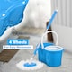 image 4 of 360 Rotating Spin Mop and Bucket Set Magic Floor Cleaner with 2 Microfibre Mop Heads Blue