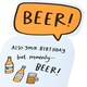 image 8 of Beer Celebrate Die Cut Design Funny Birthday Card