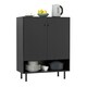 image 1 of COSTWAY Storage Cabinet 2 Door Buffet Sideboard Black Black