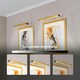 image 2 of ValueLights Ryle Pair of - Easy Fit Touch Dimmer Rechargeable Picture Wall Light - Gold