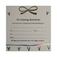 image 3 of Luxury Pack of 10 Christening Invitations - Christening Bow