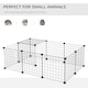 image 2 of PawHut DIY Pet Playpen Metal Wire Fence Guinea Pig Small Animals Cage 12 Panel
