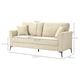 image 3 of HOMCOM Modern 3 Seater Sofa, Linen Fabric Sofa Couch Living Room Beige White