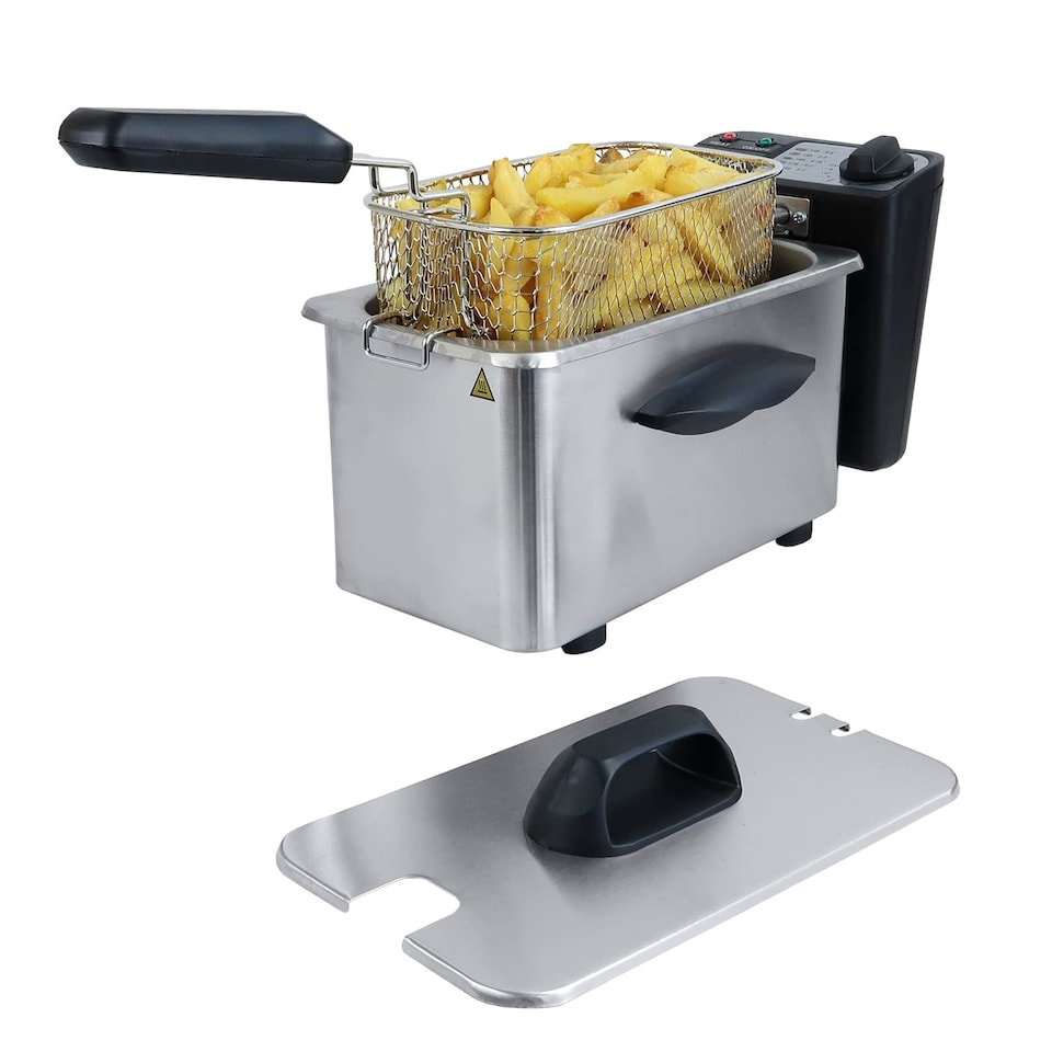 image 1 of Igenix IG8015 Deep Fat Fryer, Inner Bowl for Easy Cleaning, Silver