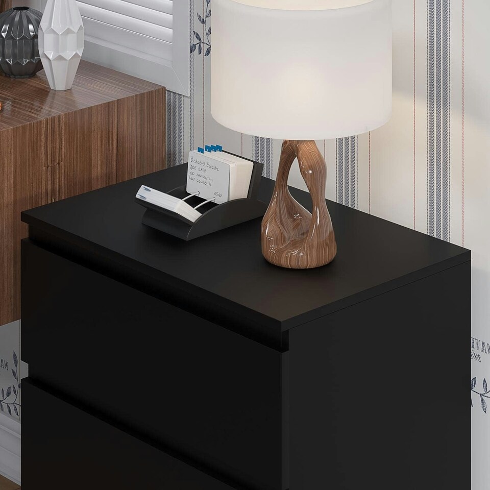 image 1 of FWStyle Carlton 3 Drawer Chest Of Drawers - Matt Black